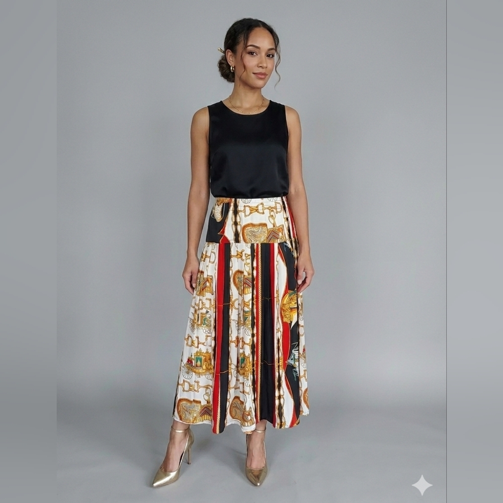 LOLITA PARIS VINTAGE PLEATED COUPE SKIRT SIZE 8‎